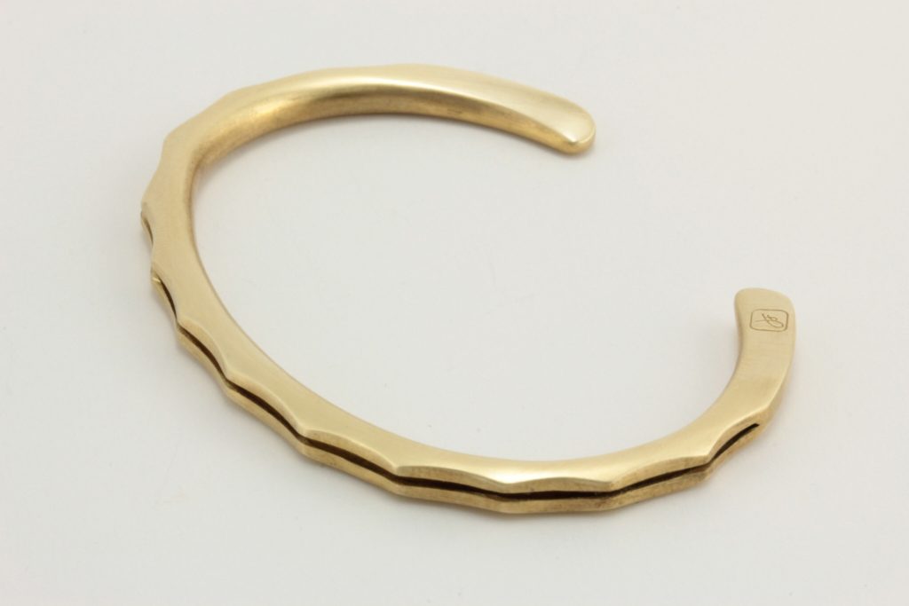 "joe," bracelet in brass