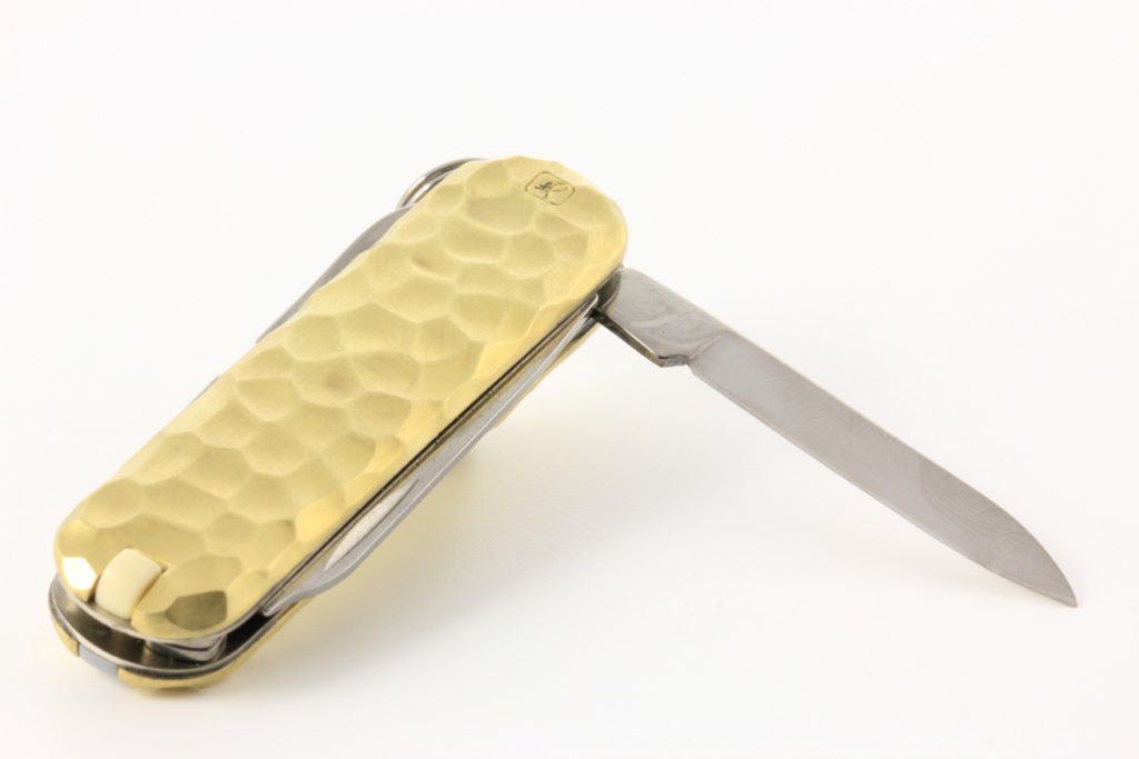 Hammered Brass pocket knife