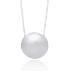 Brushed sterling silver Pill Pendant