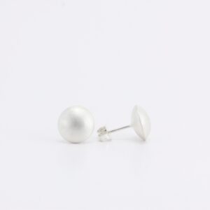 Sterling silver pill stud earrings